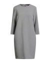 Peserico Woman Mini Dress Grey Size 4 Polyester, Viscose, Cotton, Elastane In Gray