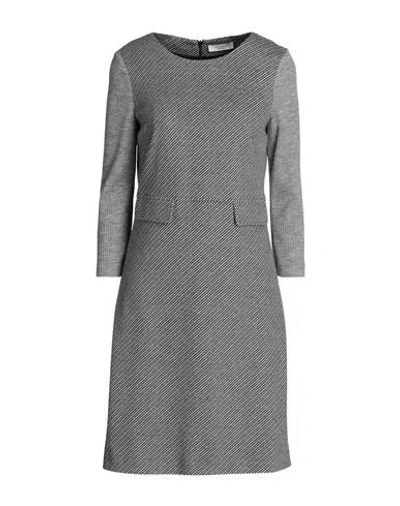 Peserico Woman Mini Dress Grey Size 10 Cotton