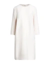 Peserico Woman Mini Dress Ivory Size 6 Polyester, Viscose, Cotton, Elastane In White