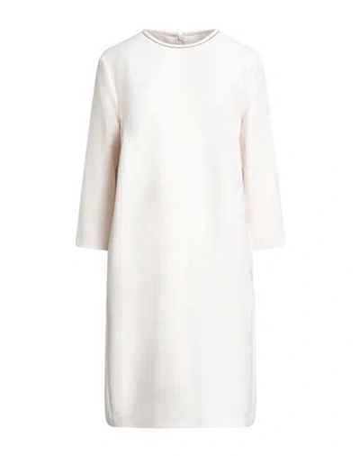 Peserico Woman Mini Dress Ivory Size 6 Polyester, Viscose, Cotton, Elastane In White