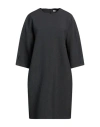 Peserico Woman Mini Dress Lead Size 8 Polyester, Viscose, Cotton, Elastane In Grey
