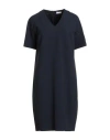 Peserico Woman Mini Dress Midnight Blue Size 14 Polyester, Rayon, Cotton, Elastane