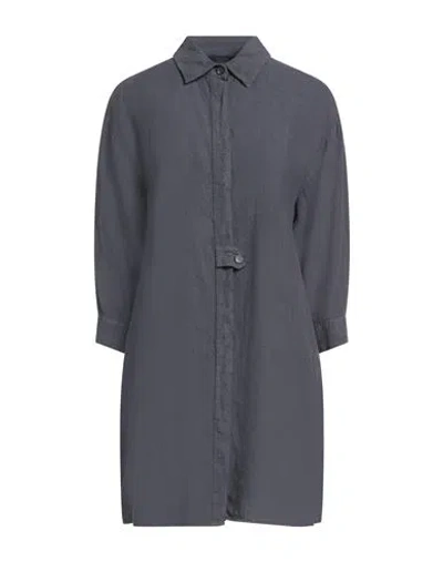 Peserico Woman Mini Dress Midnight Blue Size 4 Linen