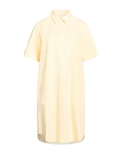Peserico Woman Mini Dress Pastel Yellow Size 6 Cotton, Elastane