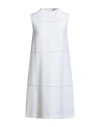 Peserico Woman Mini Dress White Size 4 Polyester, Viscose, Cotton, Elastane