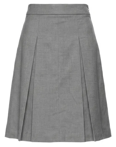 Peserico Woman Mini Skirt Grey Size 6 Polyester, Viscose, Elastane In Gray