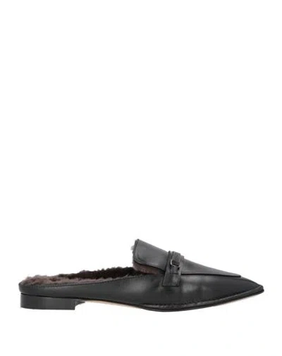 Peserico Woman Mules & Clogs Black Size 8 Leather