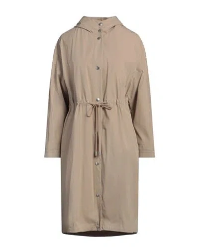 Peserico Woman Overcoat & Trench Coat Beige Size 8 Cotton, Polyamide