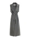 Peserico Woman Overcoat & Trench Coat Lead Size 8 Cotton, Polyester In Grey