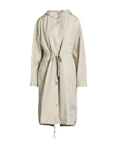 Peserico Woman Overcoat & Trench Coat Light Grey Size 10 Cotton, Polyester In Neutral