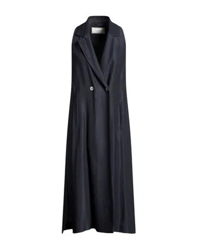 Peserico Woman Overcoat & Trench Coat Midnight Blue Size 6 Viscose, Linen