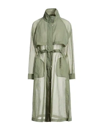 Peserico Woman Overcoat & Trench Coat Military Green Size 6 Polyamide