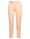 Peserico Woman Pants Apricot Size 10 Cotton, Elastane In Orange