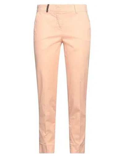PESERICO PESERICO WOMAN PANTS APRICOT SIZE 10 COTTON, ELASTANE