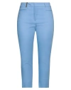 Peserico Woman Pants Azure Size 12 Cotton, Viscose, Elastane In Blue