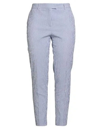 Peserico Woman Pants Azure Size 14 Cotton, Elastane In Blue