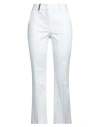 Peserico Woman Pants Off White Size 6 Cotton, Viscose, Elastane In Blue