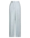 Peserico Woman Pants Azure Size 8 Linen In Blue