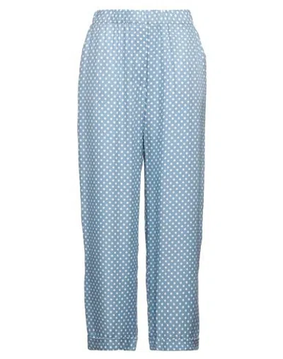 Peserico Woman Pants Azure Size 8 Viscose In Blue