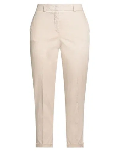 Peserico Woman Pants Beige Size 10 Cotton, Tencel, Silk, Elastane In Sand
