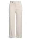 Peserico Mid-waist Tapered Trousers In Beige