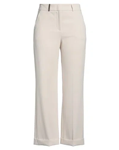Peserico Woman Pants Beige Size 10 Polyester In Neutral