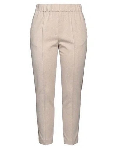 Peserico Woman Pants Beige Size 12 Cotton, Nylon
