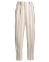 Peserico Woman Pants Beige Size 12 Virgin Wool, Polyamide, Polyester, Elastane In Multi