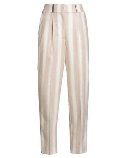 Peserico Woman Pants Beige Size 12 Virgin Wool, Polyamide, Polyester, Elastane In Multi