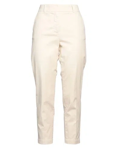 Peserico Easy Woman Pants Beige Size 12 Cotton, Elastane