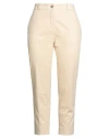 Peserico Woman Pants Beige Size 14 Cotton, Elastane In Yellow