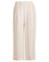 Peserico Woman Pants Beige Size 14 Linen In Neutral