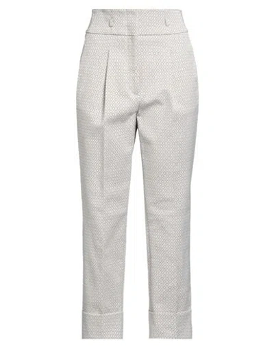 Peserico Easy Woman Pants Beige Size 16 Cotton, Polyester, Elastane