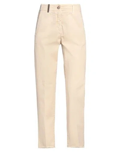 Peserico Woman Pants Beige Size 2 Cotton, Elastane In Beige
