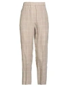 Peserico Woman Pants Beige Size 2 Linen In Gray