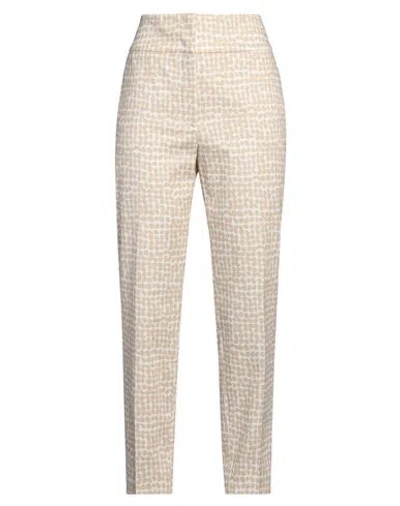Peserico Woman Pants Beige Size 4 Cotton, Elastane