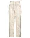 Peserico Easy Woman Pants Beige Size 6 Viscose, Acetate, Linen In Beige