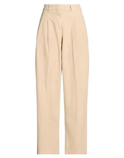 Peserico Woman Pants Beige Size 6 Cotton, Elastane In Neutral
