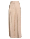 Peserico Woman Pants Beige Size 6 Linen In Beige