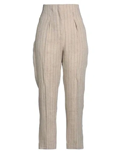 Peserico Woman Pants Beige Size 6 Linen In Neutral