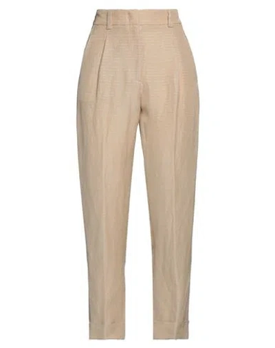 Peserico Woman Pants Beige Size 6 Linen, Viscose