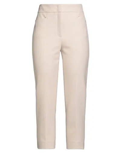PESERICO PESERICO WOMAN PANTS BEIGE SIZE 6 POLYESTER, VISCOSE, COTTON, ELASTANE