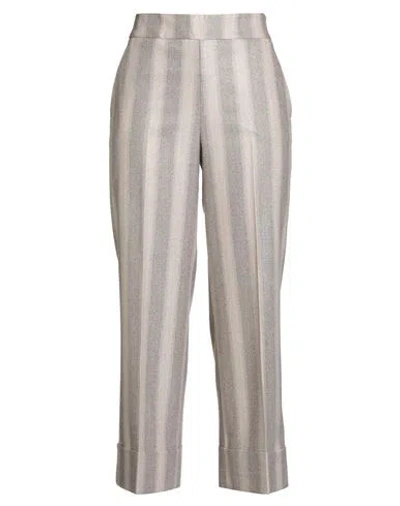 Peserico Woman Pants Beige Size 6 Virgin Wool, Polyamide, Polyester, Elastane In Gray