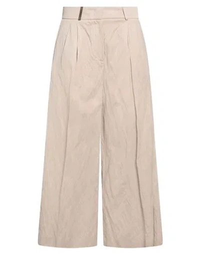 Peserico Woman Pants Beige Size 6 Viscose, Cotton, Metal Fiber In Neutral