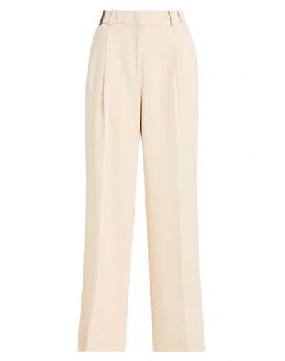 Peserico Woman Pants Beige Size 6 Viscose, Elastane