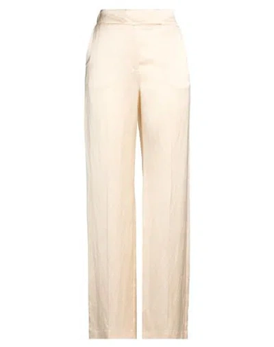 Peserico Woman Pants Beige Size 6 Viscose, Linen In Neutral