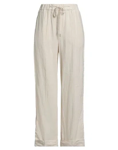 Peserico Woman Pants Beige Size 8 Linen, Cotton