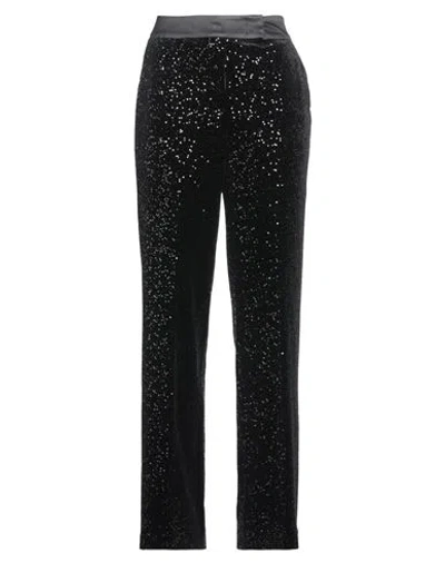 Peserico Woman Pants Black Size 4 Polyester, Elastane, Silk