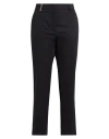Peserico Tailored Navy Blue Trousers With Embossed Finish In Black