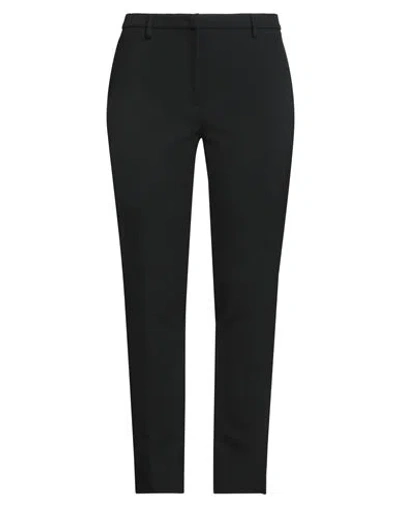 PESERICO PESERICO WOMAN PANTS BLACK SIZE 12 POLYESTER, VISCOSE, COTTON, ELASTANE
